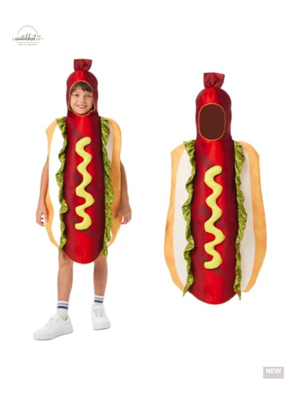 Kids Hot Dog Costume Halloween Food Outfit Boys Girls Cosplay